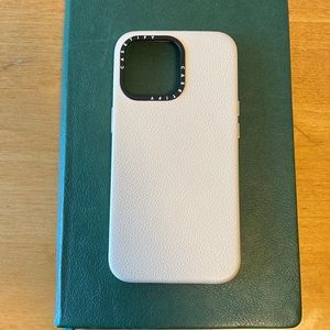 Casetify iPhone 13 Pro Oat Milk Leather Case | MagSafe and Biodegradable